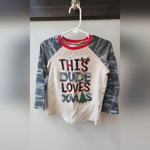 EUC Mud Pie Christmas Long Sleeve Toddler Tee